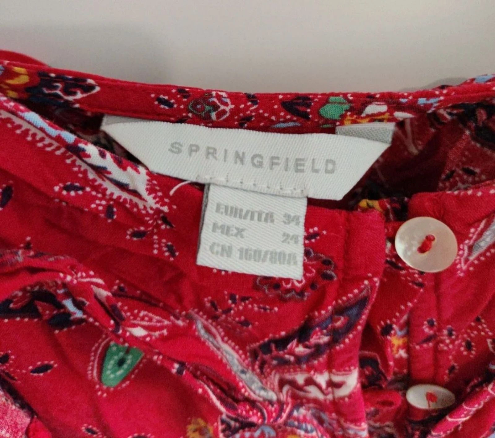 Vestido midi estampado floral Springfield talla xs – photo 4
